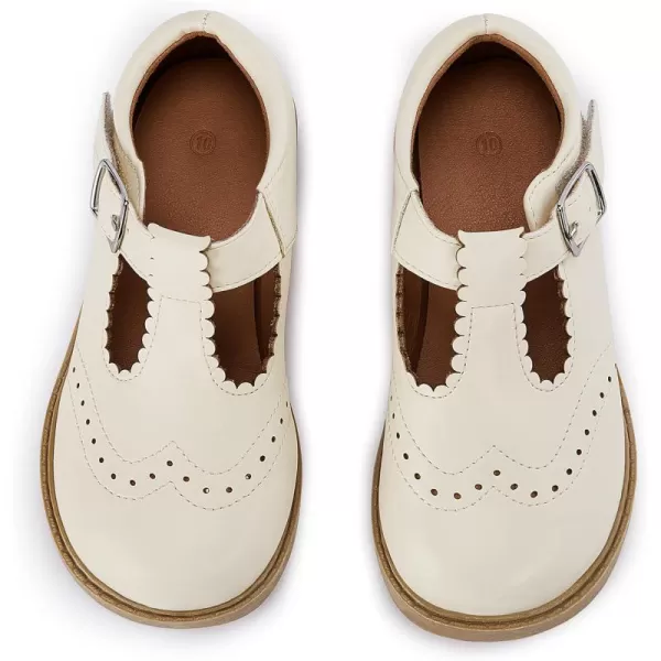 Coutgo Kids Girls Mary Jane School Uniform Shoes T-Strap Ballet Flats Non-Slip Oxford Dress Shoes