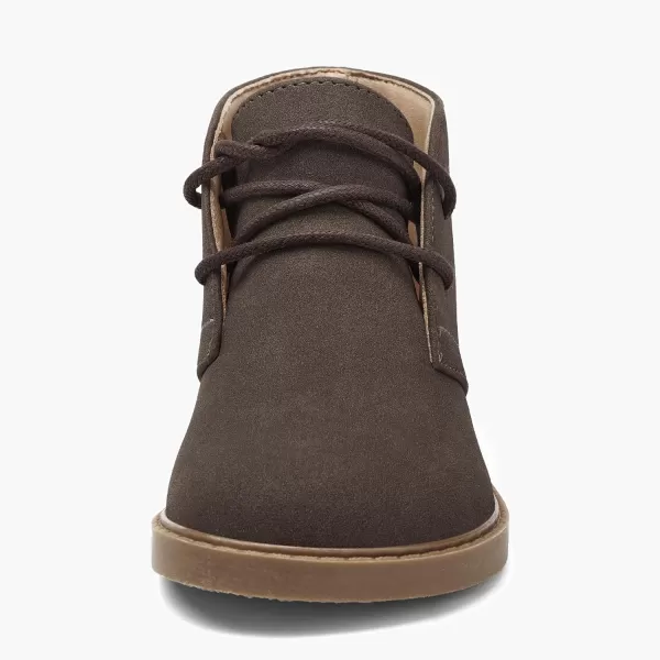 Coutgo Boys Girls Chukka Boots Comfort Round Toe Outdoor Lace Up Ankle Booties