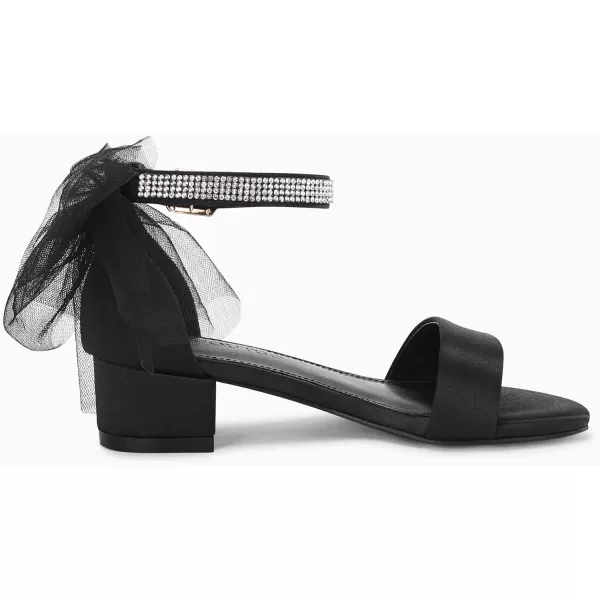 Coutgo Girl's Bow Knot Dress Sandals Low Heel Princess One Strap Flats Rhinestone Wedding Party Shoes for Kids