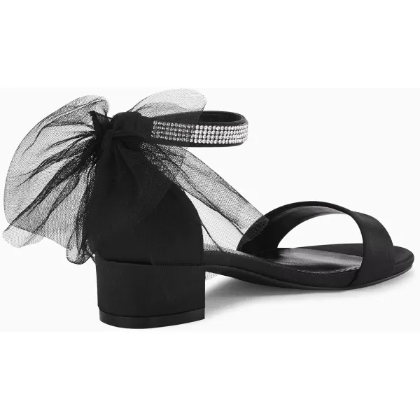 Coutgo Girl's Bow Knot Dress Sandals Low Heel Princess One Strap Flats Rhinestone Wedding Party Shoes for Kids