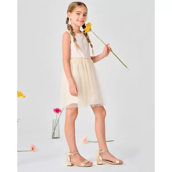 Coutgo Girl's Bow Knot Dress Sandals Low Heel Princess One Strap Flats Rhinestone Wedding Party Shoes for Kids