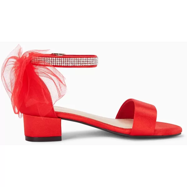 Coutgo Girl's Bow Knot Dress Sandals Low Heel Princess One Strap Flats Rhinestone Wedding Party Shoes for Kids