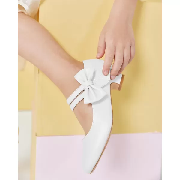 Coutgo Girls Dress Shoes Mary Jane Shoes Flower Princess Wedding Party Girl School Shoes Low Heel Flats for Toddler Little Big Kids