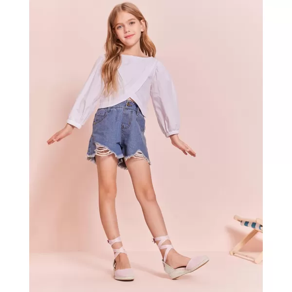 Coutgo Girls Espadrille Platform Wedge Sandals Closed Toe Lace Up Ankle Strap Summer Shoes Toddler Little Big Kid