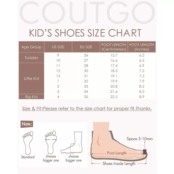 Coutgo Girls Mary Jane Shoes Chunky Low Heel T-Strap Bowknot School Uniform Dress Shoes