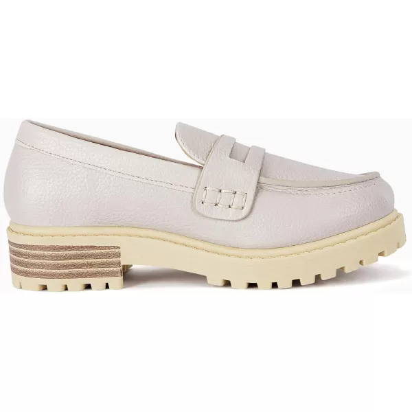 Coutgo Girls Slip On Penny Loafers Comfort Round Toe Platform School Uniform Dress Shoes
