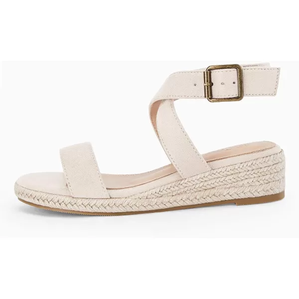 Coutgo Girls Wedge Sandals Cross Strap Espadrille Platform Open Toe Summer Shoes Toddler Little Big Kid