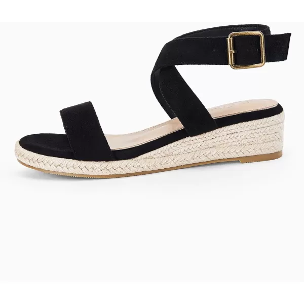 Coutgo Girls Wedge Sandals Cross Strap Espadrille Platform Open Toe Summer Shoes Toddler Little Big Kid
