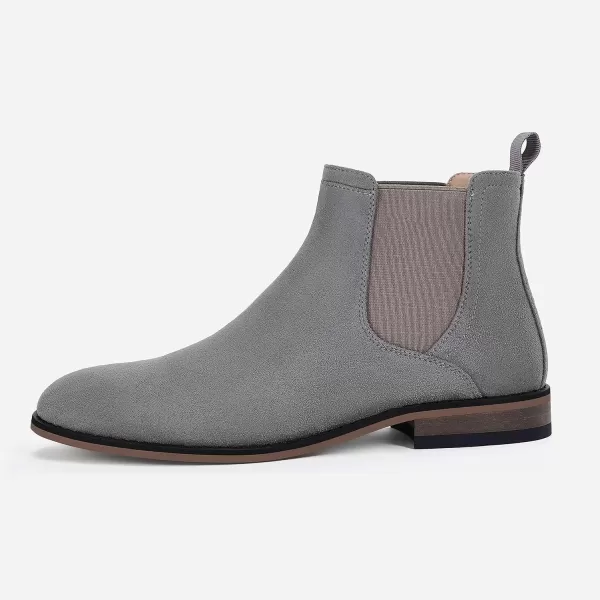 Coutgo Men's Chelsea Boots Comfortable Suede Dress Boots Chukka Ankle Boots
