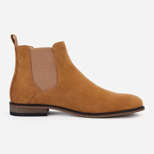 Coutgo Men's Chelsea Boots Comfortable Suede Dress Boots Chukka Ankle Boots