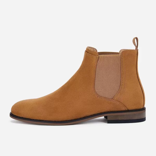 Coutgo Men's Chelsea Boots Comfortable Suede Dress Boots Chukka Ankle Boots