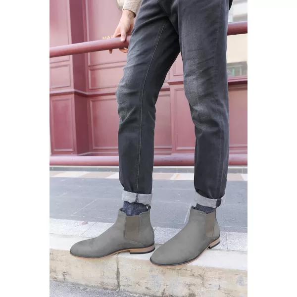 Coutgo Men's Chelsea Boots Comfortable Suede Dress Boots Chukka Ankle Boots