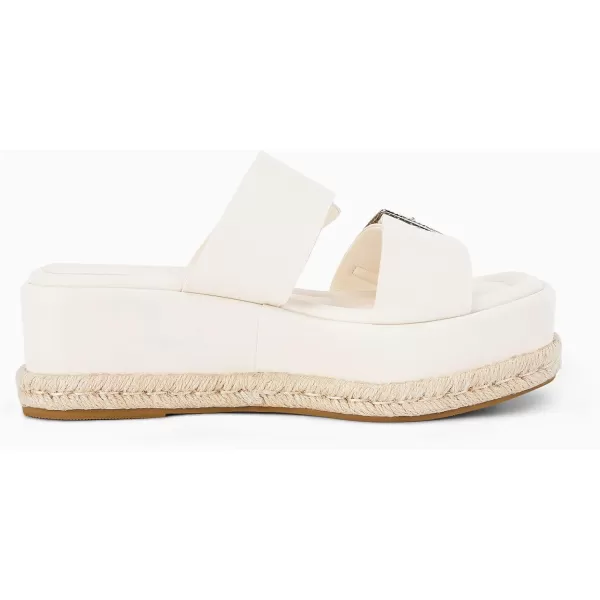 Coutgo Women's Platform Sandals, Adjustable Buckle Slides, Slip on Open Toe Espadrille Summer Shoes