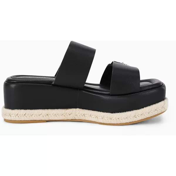 Coutgo Women's Platform Sandals, Adjustable Buckle Slides, Slip on Open Toe Espadrille Summer Shoes