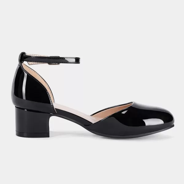 Girls Dress Shoes Flower Girl Mary Jane Low Chunky Heels Ankle Strap Buckle School Wedding Party Pumps Little Big Kid