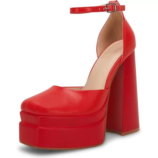 Womens Platform Chunky High Block Heels Ankle Strap Closed Square Toe Pumps Office Dress Wedding Party Club Night Shoes