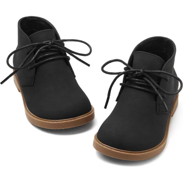 Coutgo Boys Girls Chukka Boots Comfort Round Toe Outdoor Lace Up Ankle Booties