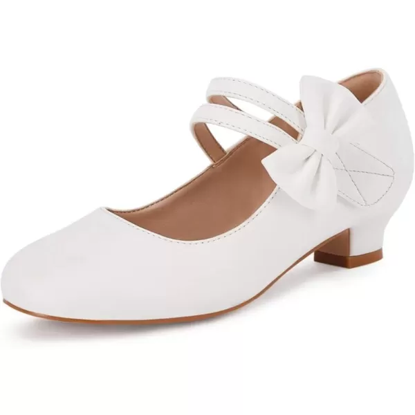 Coutgo Girls Dress Shoes Mary Jane Shoes Flower Princess Wedding Party Girl School Shoes Low Heel Flats for Toddler Little Big Kids