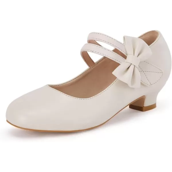 Coutgo Girls Dress Shoes Mary Jane Shoes Flower Princess Wedding Party Girl School Shoes Low Heel Flats for Toddler Little Big Kids