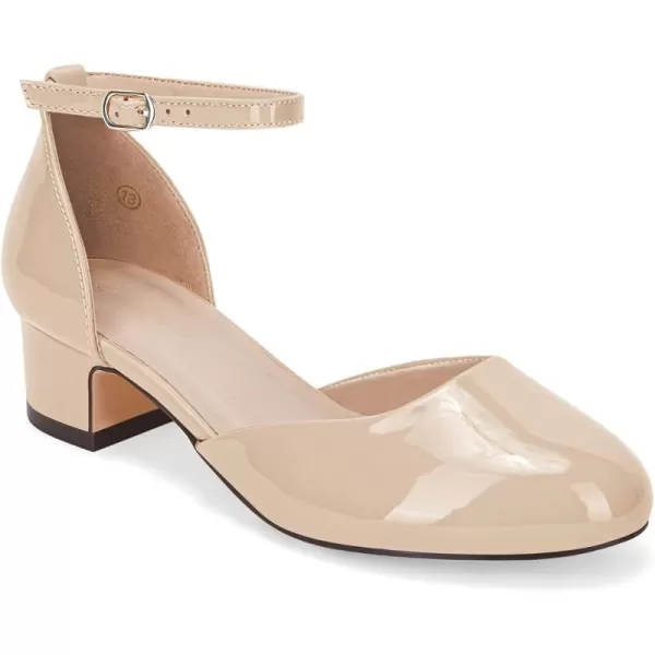 Girls Dress Shoes Flower Girl Mary Jane Low Chunky Heels Ankle Strap Buckle School Wedding Party Pumps Little Big Kid