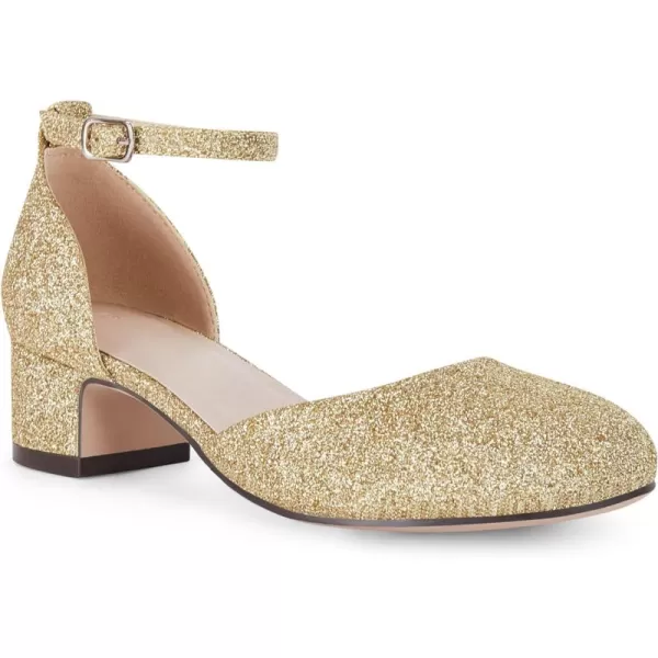 Girls Dress Shoes Flower Girl Mary Jane Low Chunky Heels Ankle Strap Buckle School Wedding Party Pumps Little Big Kid