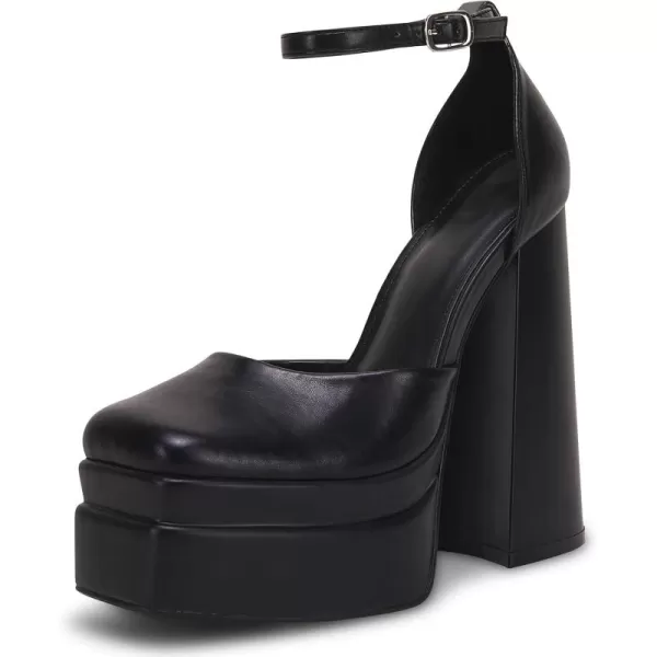 Womens Platform Chunky High Block Heels Ankle Strap Closed Square Toe Pumps Office Dress Wedding Party Club Night Shoes