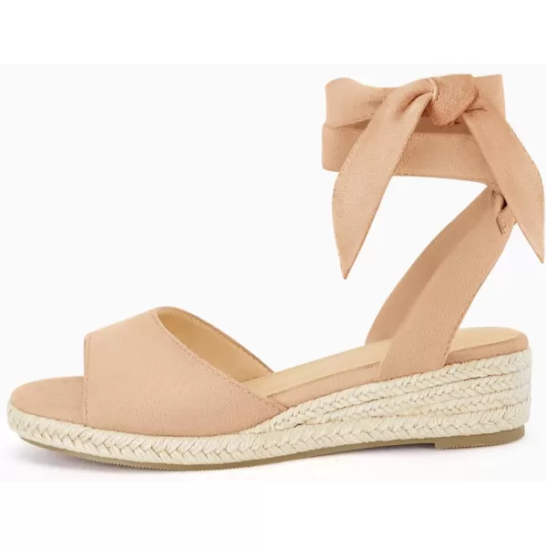 Coutgo Girls Wedge Sandals Espadrille Platform Open Toe Tie Lace Up Summer Dress Shoes Toddler Little Big Kid