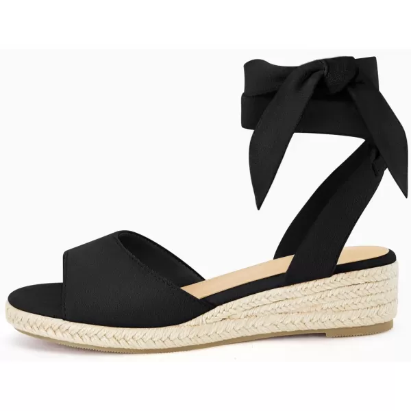 Coutgo Girls Wedge Sandals Espadrille Platform Open Toe Tie Lace Up Summer Dress Shoes Toddler Little Big Kid