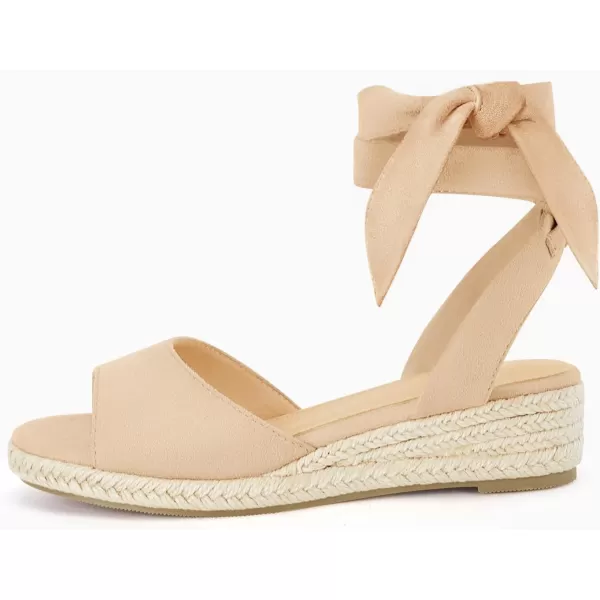 Coutgo Girls Wedge Sandals Espadrille Platform Open Toe Tie Lace Up Summer Dress Shoes Toddler Little Big Kid