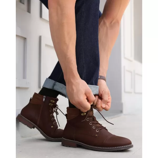 Coutgo Mens Chukka Boots Waterproof Soft Toe Mid Top Fashion Casual Work Hiking Dress Shoes