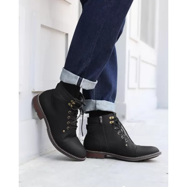 Coutgo Mens Chukka Boots Waterproof Soft Toe Mid Top Fashion Casual Work Hiking Dress Shoes
