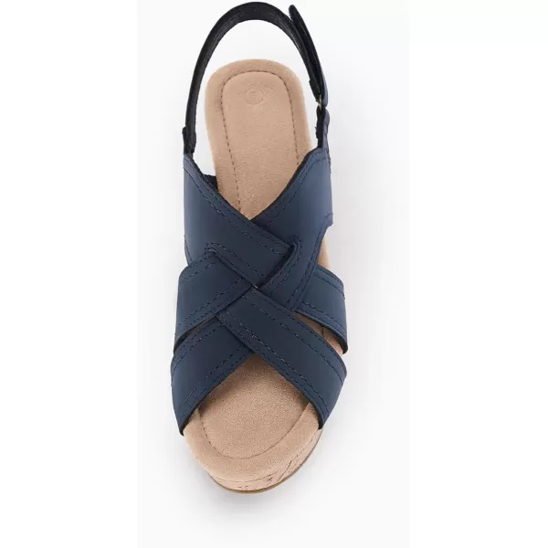 Coutgo Wedge Sandals for Womens Platform Open Toe Heels Cork Summer Dress Shoes