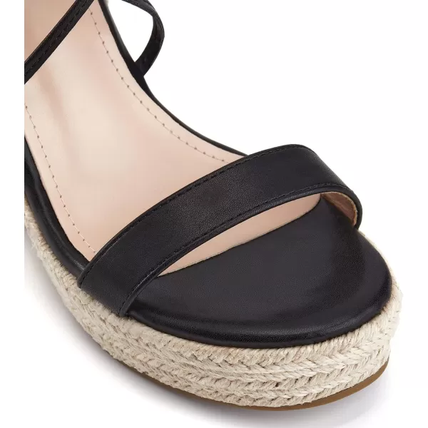 Coutgo Women's Espadrille Wedges Lace Up Platform Ankle Cross Strap Slingback Summer Dress Sandals