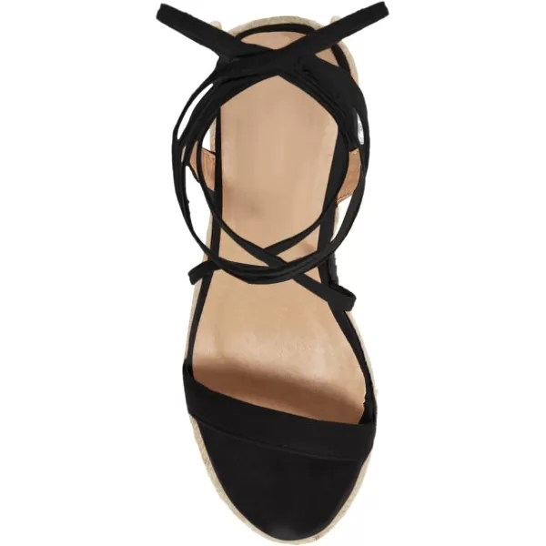 Coutgo Women's Espadrille Wedges Lace Up Platform Ankle Cross Strap Slingback Summer Dress Sandals