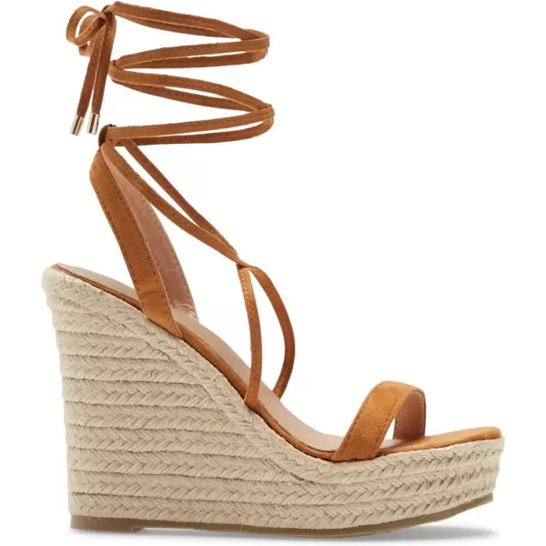 Coutgo Women's Espadrille Wedges Lace Up Platform Ankle Cross Strap Slingback Summer Dress Sandals