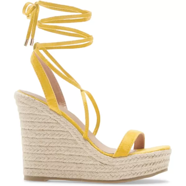 Coutgo Women's Espadrille Wedges Lace Up Platform Ankle Cross Strap Slingback Summer Dress Sandals