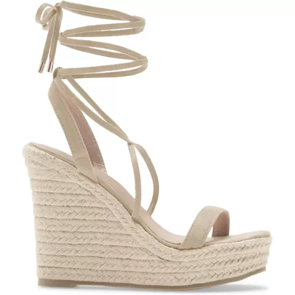 Coutgo Women's Espadrille Wedges Lace Up Platform Ankle Cross Strap Slingback Summer Dress Sandals