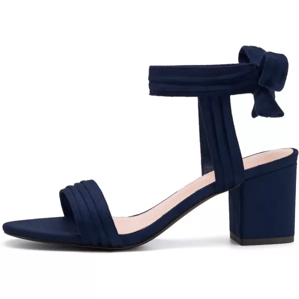 Coutgo Womens Open Toe Ankle Tie Back Low Block Chunky Heels Sandals Party Dress Pumps Shoes
