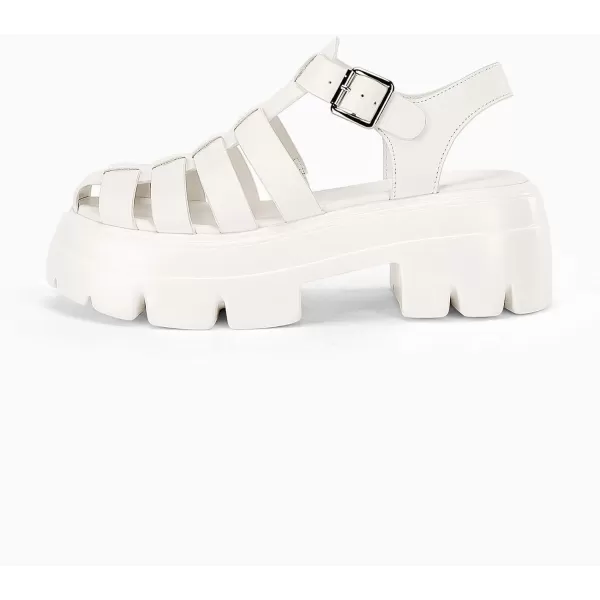 Coutgo Womens Platform Chunky Heels Sandals Gladiator Ankle Strap Heels Lug Sole Summer Fisherman Y2K Shoes