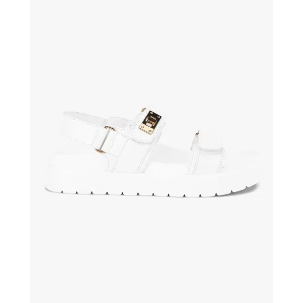 Coutgo Womens Platform Sandals Velcro Ankle Strap Flatform Arch Support Y2K Comfort Summer Sandals