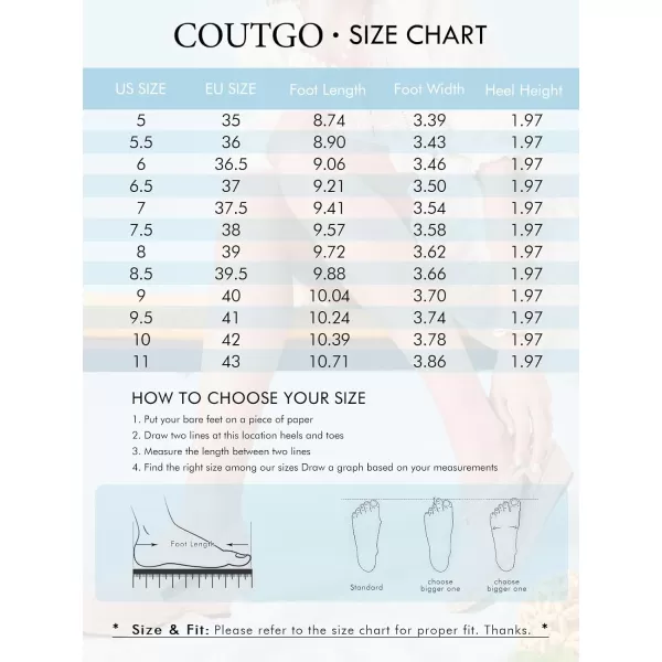 Coutgo Women's Platform Wedge Espadrille Sandals Slingback Slip on Closed Toe Strap Shoes
