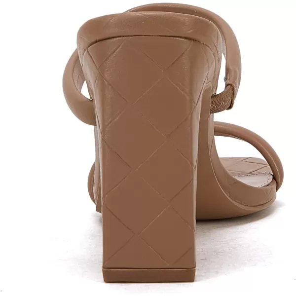 Coutgo Womens Square Open Toe Heeled Sandals Two Strap High Heel Backless Dress Slip On Mules
