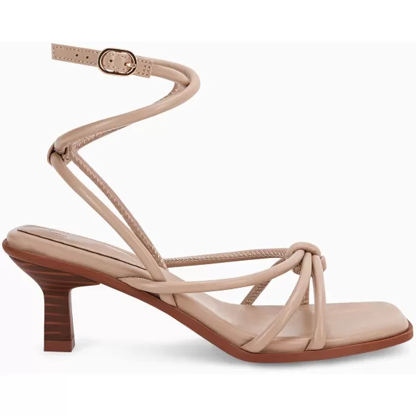 Coutgo Womens Strappy Heels Sandals Thong Gladiator Square Open Toe Low Kitten Heeled Criss Cross Ankle Strap Summer Dress Wedding Shoes
