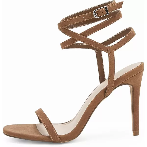 Coutgo Womens Strappy Lace up Heels Sandals Sexy High Heeled Ankle Strap Summer Dress Shoes