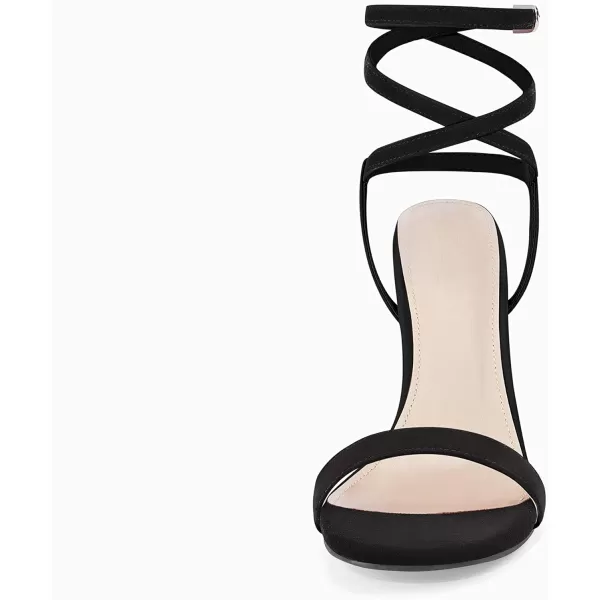 Coutgo Womens Strappy Lace up Heels Sandals Sexy High Heeled Ankle Strap Summer Dress Shoes