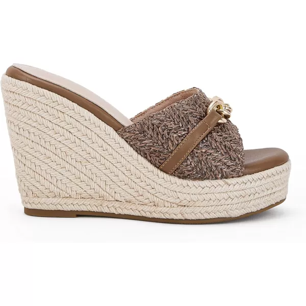 Coutgo Women's Wedge Sandals Platform Espadrille Heel Chain Slip On Casual Summer Slides