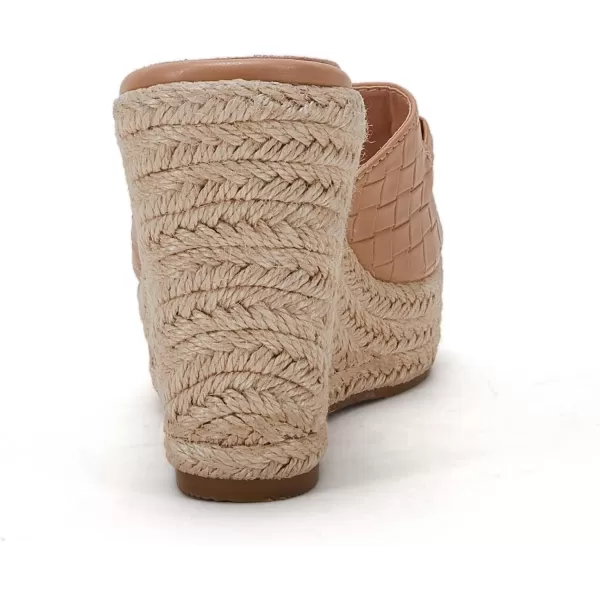 Coutgo Women's Wedge Sandals Platform Espadrille Heel Chain Slip On Casual Summer Slides