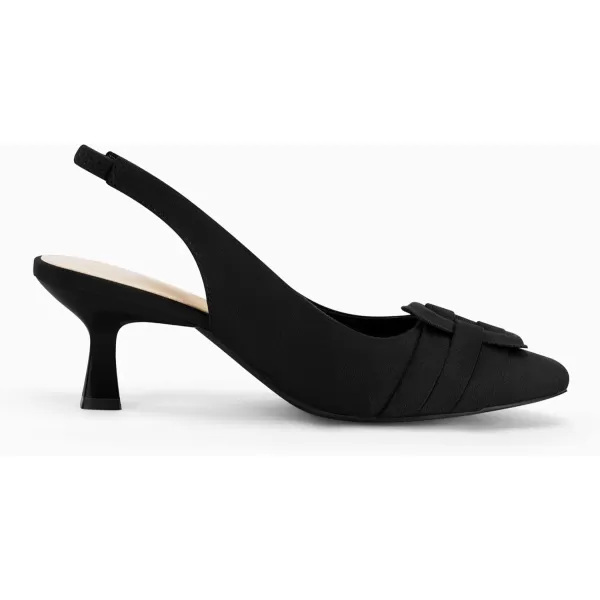 Womens Slingback Heels Low Kitten Heel Closed Toe Dress Shoes Sexy Elegant Wedding Office Pumps