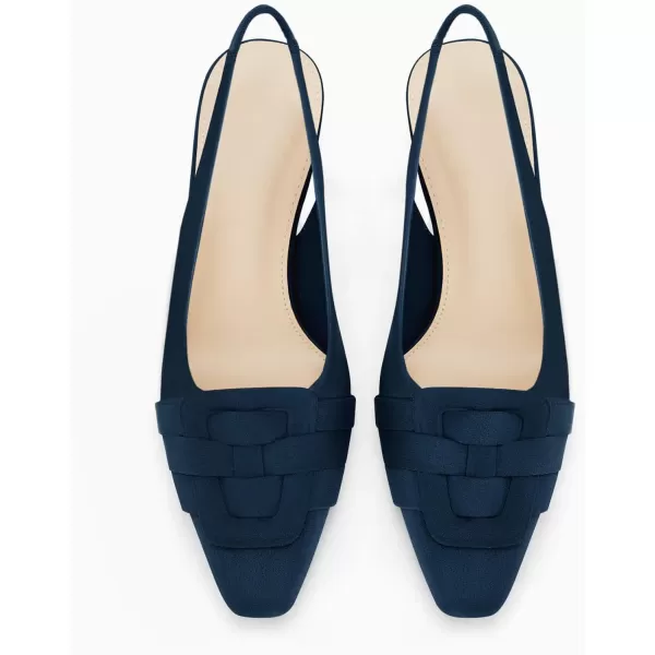 Womens Slingback Heels Low Kitten Heel Closed Toe Dress Shoes Sexy Elegant Wedding Office Pumps