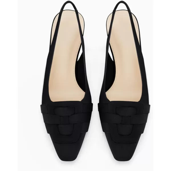 Womens Slingback Heels Low Kitten Heel Closed Toe Dress Shoes Sexy Elegant Wedding Office Pumps